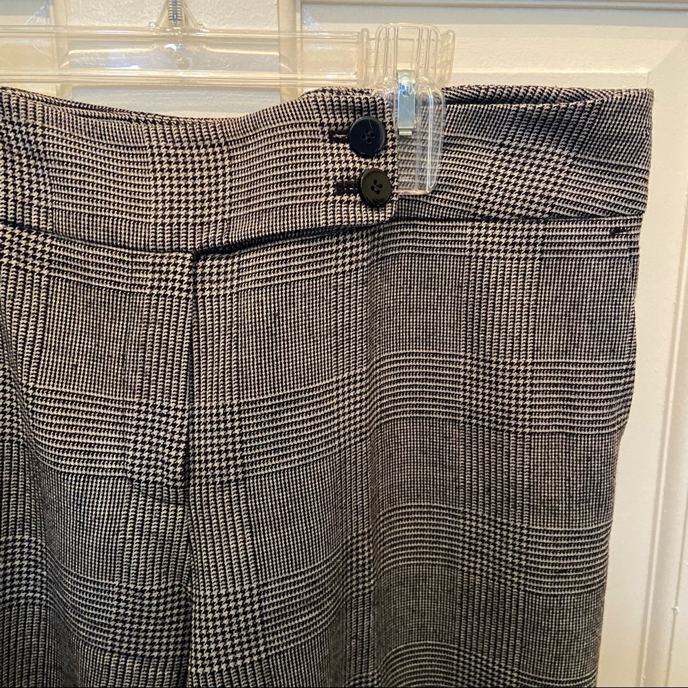 Vintage Talbots Houndstooth Wool Wide Leg Pants, Size 12